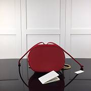 GUCCI GG Marmont Velvet  Bucket Bag Red 525081 22cm - 2