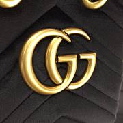 GUCCI GG Marmont Velvet Bucket Bag Black 525081 22cm - 5