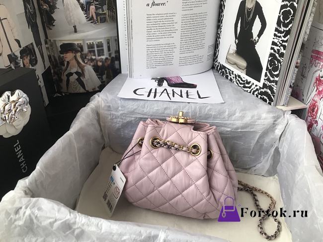 CHANEL Bucket Rose AS1802 20cm - 1