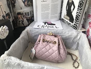 CHANEL Bucket Rose AS1802 20cm