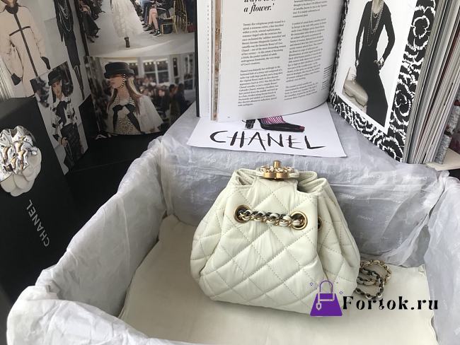 GUCCI Bucket White AS1802 20cm - 1