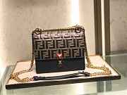 Fendi Calfskin Flap Handbag Detachable Shoulder Strap 19cm - 1