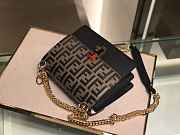 Fendi Calfskin Flap Handbag Detachable Shoulder Strap 19cm - 5