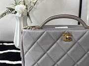 CHANEL Cross Body with Top Handle Gray 30cm - 4