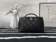 CHANEL Cross Body with Top Handle Black 30cm - 1