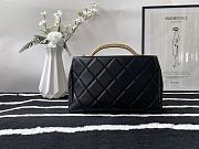 CHANEL Cross Body with Top Handle Black 30cm - 6