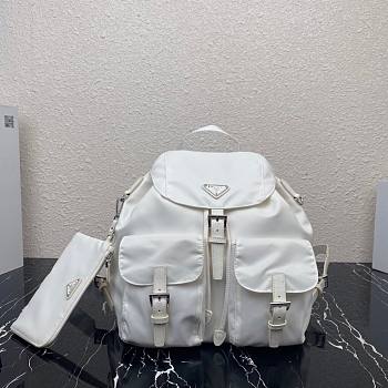 PRADA Medium Nylon Backpack White 1BZ811 32cm