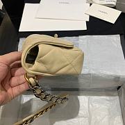 CHANEL 19 Handbag Soft Goatskin Small Apricot AS1163 20cm  - 2