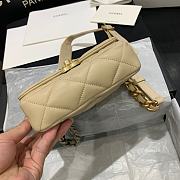 CHANEL 19 Handbag Soft Goatskin Small Apricot AS1163 20cm  - 3