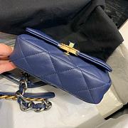 CHANEL 19 Handbag Soft Goatskin Small Navy Blue AS1163 20cm - 2