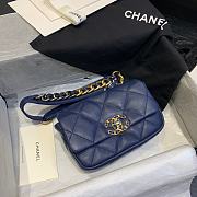 CHANEL 19 Handbag Soft Goatskin Small Navy Blue AS1163 20cm - 3