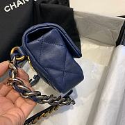 CHANEL 19 Handbag Soft Goatskin Small Navy Blue AS1163 20cm - 6