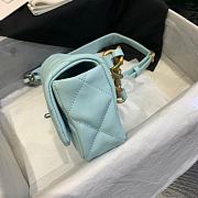 CHANEL 19 Handbag Soft Goatskin Small Light Blue AS1163 20cm - 3