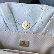 CHANEL Clutch Lambskin Artificial Pearl Top Handle Bag White AS2609 30cm - 2