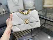 Chanel 19 Handbag Soft Goatskin Medium White AS1160 26cm - 6