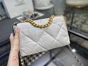 Chanel 19 Handbag Soft Goatskin Medium White AS1160 26cm - 5