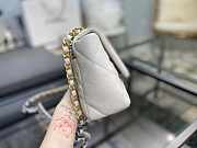 Chanel 19 Handbag Soft Goatskin Medium White AS1160 26cm - 3