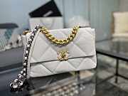 Chanel 19 Handbag Soft Goatskin Large White AS1161 30cm - 1