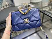 Chanel 19 Handbag Soft Goatskin Medium Navy Blue AS1160 26cm - 5