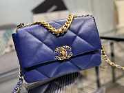 Chanel 19 Handbag Soft Goatskin Medium Navy Blue AS1160 26cm - 4
