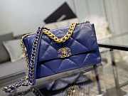 Chanel 19 Handbag Soft Goatskin Large Navy Blue AS1161 30cm - 3