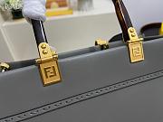 FENDI Medium Roma Sunshine Tote Leather Gray 372M103 35cm - 4