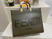 FENDI Medium Roma Sunshine Tote Leather Green 372M103 35cm - 3