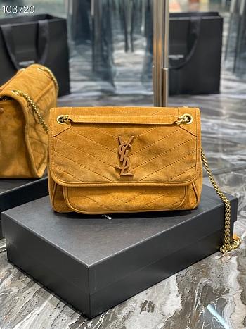 YSL Niki Shoulder Bag Yellow 498894 28cm