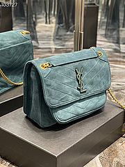 YSL Niki Shoulder Bag Blue 498894 28cm  - 6