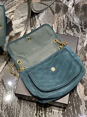 YSL Niki Shoulder Bag Blue 498894 28cm  - 2