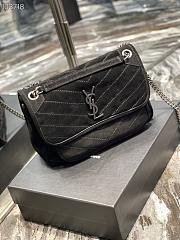 YSL Niki Shoulder Bag Black 498894 28cm 28cm - 2