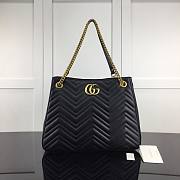 Fortok Gucci GG Marmont Matelassé Tote Bag Black 453569 36cm - 1