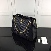 Fortok Gucci GG Marmont Matelassé Tote Bag Black 453569 36cm - 2