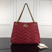 Gucci GG Marmont Matelassé Tote Bag Red 453569 36cm - 1