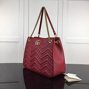 Gucci GG Marmont Matelassé Tote Bag Red 453569 36cm - 6