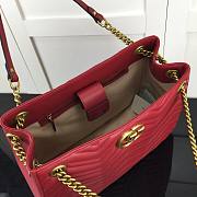 Gucci GG Marmont Matelassé Tote Bag Red 453569 36cm - 4