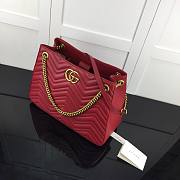 Gucci GG Marmont Matelassé Tote Bag Red 453569 36cm - 2