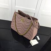 Gucci GG Marmont Matelassé Tote Bag Dusty Pink 453569 36cm - 6