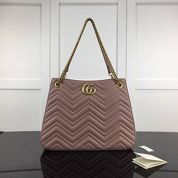 Gucci GG Marmont Matelassé Tote Bag Dusty Pink 453569 36cm