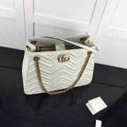 Gucci GG Marmont Matelassé Tote Bag White 453569 36cm - 4