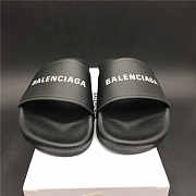 Balenciaga Logo Leather Slip-on Black - 2