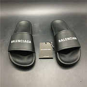 Balenciaga Logo Leather Slip-on Black - 3