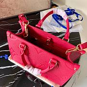 Louis Vuitton ONTHEGO Small Tote Rose Red M45660 25cm  - 5