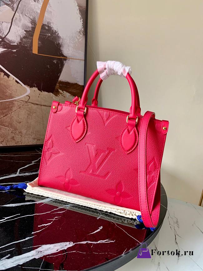 Louis Vuitton ONTHEGO Small Tote Rose Red M45660 25cm  - 1