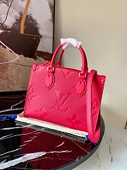 Louis Vuitton ONTHEGO Small Tote Rose Red M45660 25cm  - 1