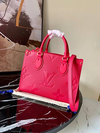 Louis Vuitton ONTHEGO Small Tote Rose Red M45660 25cm 