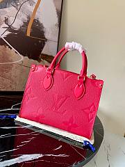 Louis Vuitton ONTHEGO Small Tote Rose Red M45660 25cm  - 3