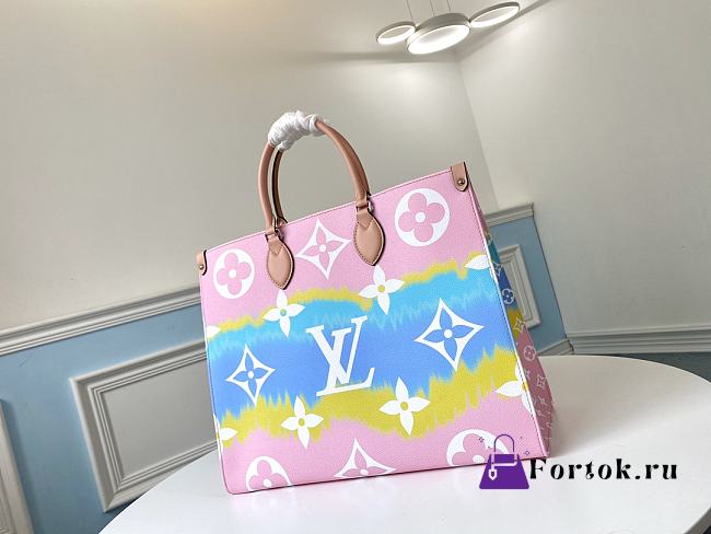 Louis Vuitton ONTHEGO Large Tote Multicolor Pink Blue M45119 41cm  - 1