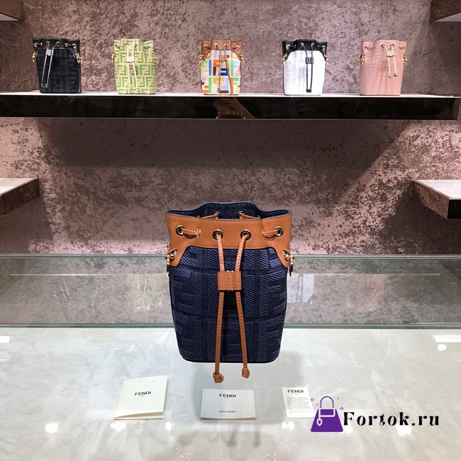 Fendi FF Mon Tresor Denim Embroidered Navy 8066 18cm - 1