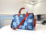 Louis Vuitton Escale Speedy Bandoulière Blue Denim M45041 30cm - 1